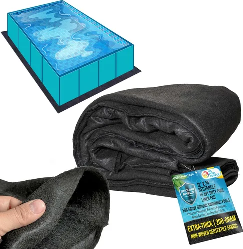 Vista 11 de U.S. Pool Supply Ground Shield - Almohadilla para revestimiento de piscina redonda de 12 pies de servicio pesado para piscinas sobre el suelo