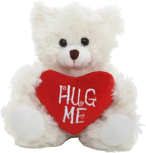 Vista 15 de Plushland Oso de Peluche Mocha Corazón - Sé Mío - Oso de Peluche para Niños y Adultos - Almohada de Corazón Bordado - Marrón - 6 pulgadas