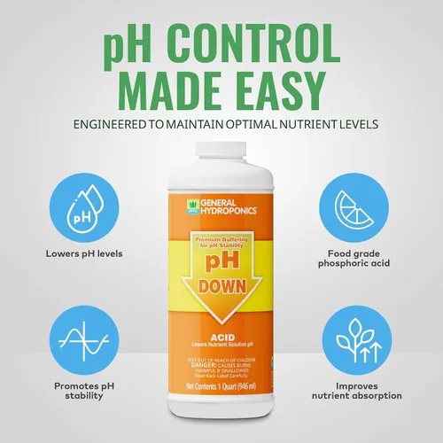 Vista 3 de General Hydroponics HGC722120 Líquido Premium Buffering para estabilidad del pH, cuarto de galón, naranja