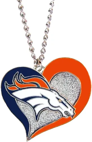 Vista 16 de Collar con colgante de corazón en espiral de la NFL - Joyería de regalo para mamá, esposa, hermana, hija, mejor amiga - Regalo ideal