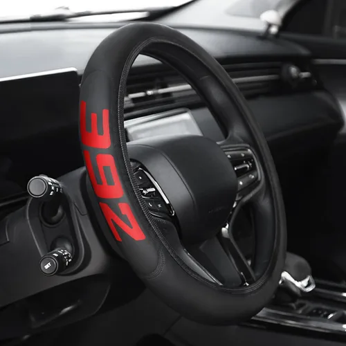 Vista 11 de Funda de cuero prémium para volante compatible con Dodge Charger Challenger Durango RAM 1500 coches, ajuste universal de 14 a 15 pulgadas