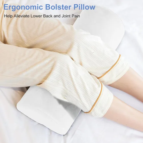 Vista 2 de Almohada de rodilla para dormir de espalda, almohada de espuma viscoelástica para piernas, almohada debajo de la rodilla para dormir, almohada