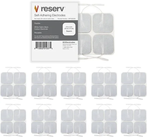 Vista 11 de Reserv Almohadillas de electrodo autoadhesivas reutilizables de 2 x 2 pulgadas de alta calidad para unidad TENS/EMS, almohadillas con respaldo