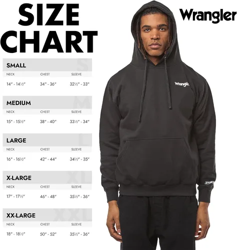 Vista 6 de Wrangler Hoodies for Men Fleece Mens Hoodies Pullover, (Sizes M-6X) Men Hoodie