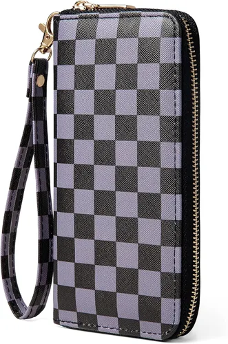 Vista 16 de Billetera con estampado de vaca, regalos de vaca para mujer, monedero delgado para tarjetas de crédito, Abeja, Cartera larga delgada