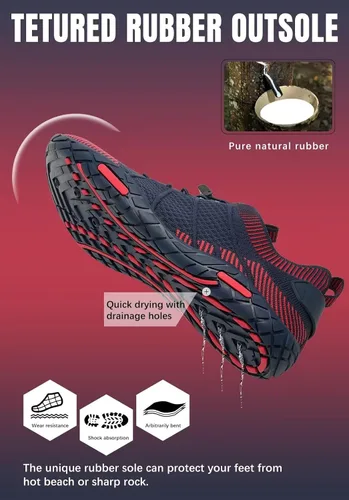 Vista 3 de WateLves Zapatos de agua para hombre y mujer, zapatos de natación para playa, descalzos, atléticos, de secado rápido, calcetines acuáticos