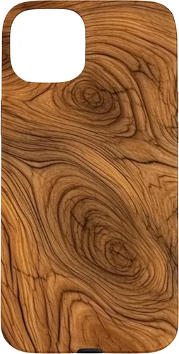 Vista 9 de iPhone 7 Plus/8 Plus elegante estampado de grano de madera marrón intenso estuche con estampado