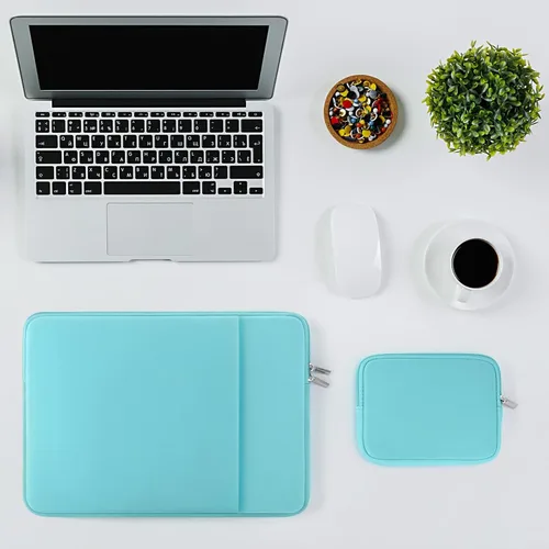 Vista 6 de RAINYEAR Funda para laptop de 11 pulgadas, bolsa de forro suave con bolsillo frontal y bolsa de accesorios, compatible con MacBook Neo A18 MacBook