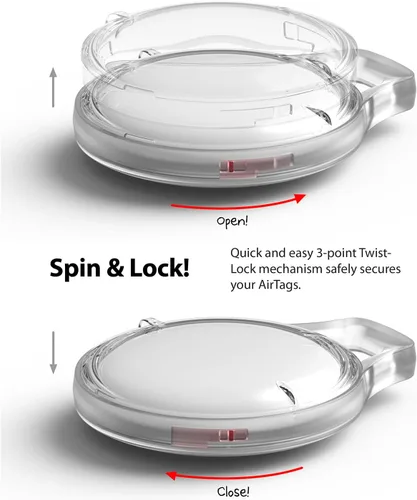 Vista 4 de Ringke Slim Compatible con AirTag - Transparente