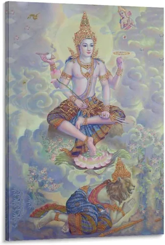 Vista 37 de Póster artístico con texto en inglés «Lord Shiva And His Family» («Lord Shiva And His Family») - Póster decorativo moderno para decorar la pared