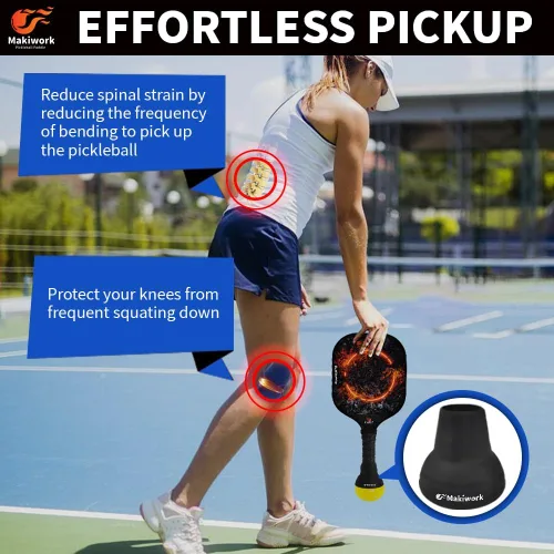 Vista 2 de Pickleball Ball Retriever Silicone Pickleball Grabber and Picker