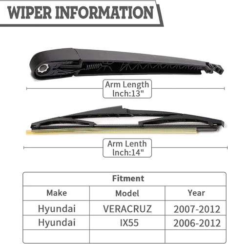 Vista 2 de Limpiaparabrisas trasero para Hyundai Veracruz 2007-2012 IX55 2006-2012