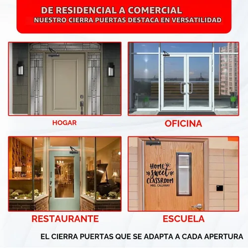 Vista 8 de The Door Bull Cierrapuertas de grado comercial/residencial