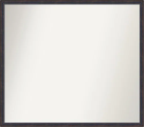 Vista 32 de Amanti Art Espejo de baño de bronce para sobre el fregadero, 25 x 26 pulgadas, espejo rectangular de bronce oscuro, marco de madera tradicional