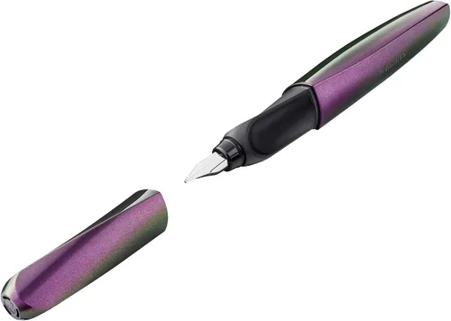 Vista 16 de Pelikan Pluma estilográfica Twist 946806 con 1 cartucho de tinta, punta media, color negro, en caja