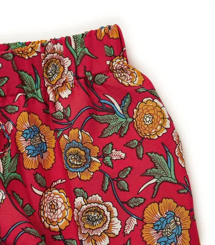 Vista 12 de Milumia Women Boho Vintage Floral Print Long Skirt Summer Tiered Maxi Skirt