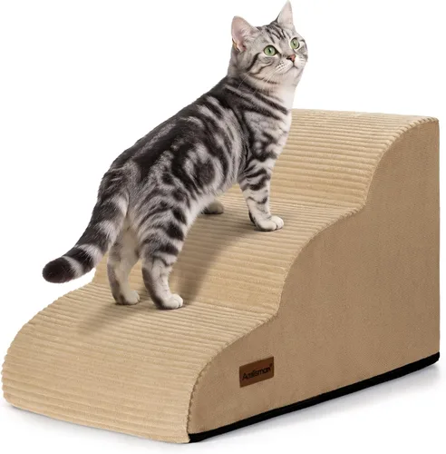 Vista 11 de Escaleras para perros y gatos pequeños, rampa de escaleras para mascotas de Gris