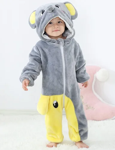 Vista 8 de BJWEO - Lindo disfraz para bebé niñas y niños pequeños y recién nacidos disfraz de Navidad Halloween enterizo de invierno piyamas de cosplay