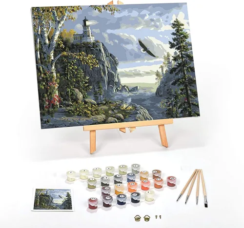 Vista 11 de Ledgebay Kit de Pintura por Números DIY para Adultos, Lienzo Enmarcado para Principiantes a Avanzados, Kit de Pintura por Números, los Kits Incluyen