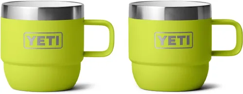 Vista 15 de YETI Rambler - Taza apilable de 6 oz, de acero inoxidable, aislada al vacío para espresso/café, paquete de 2 Azul marino