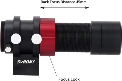 Vista 3 de SVBONY SV165 Mini alcance guía 1.181 in F4 buscador y guía alcance para SV305C Pro, compatible con telescopio de astronomía y cámaras de guía