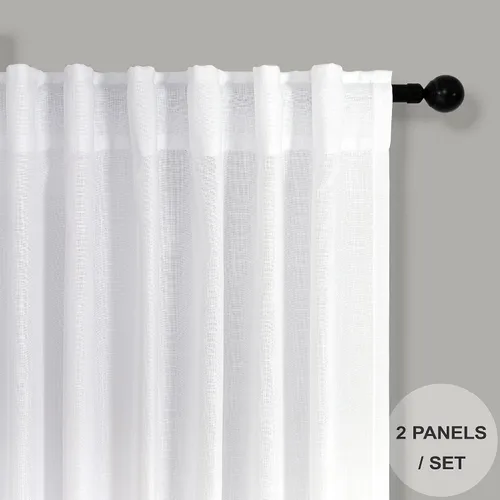 Vista 20 de Pitalk Cortinas de lino para café de 24 pulgadas de largo, con bolsillo trasero, plisadas, estilo bohemio, granja, cocina, cortinas para ventana