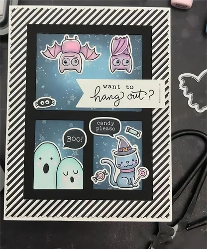 Vista 5 de Juego de sellos y troqueles transparentes para hacer tarjetas, plantillas de corte para álbumes de recortes, álbum de fotos, papel decorativo