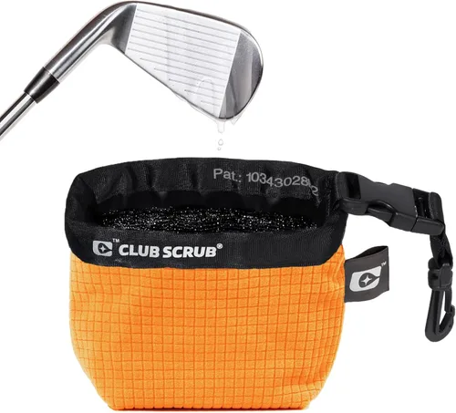 Vista 14 de Club Scrub Bolsa de limpieza para palos de golf y pelotas de golf, forro impermeable con tecnología de cara limpia, clip desmontable, lavable a