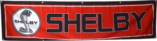 Vista 4 de Shelby Cobra Flag Motorsport Car Racing Banner de 2 x 8 pies