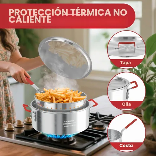 Vista 6 de Freidora de pescado de propano para exteriores de 10 cuartos Quemador de propano de 50,000 BTU