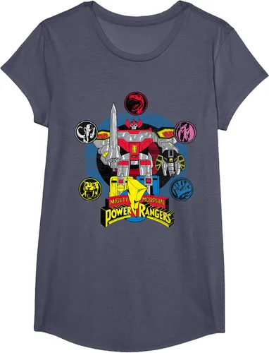 Vista 16 de Power Rangers Camiseta Megazord Asfalto