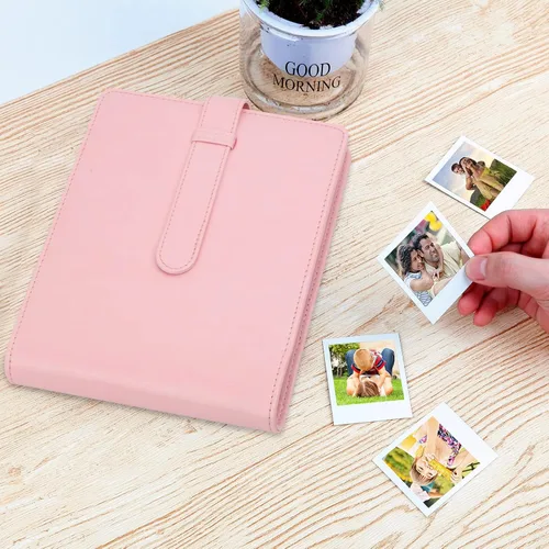 Vista 8 de Álbum de fotos de 256 bolsillos para cámara Polaroid Go Everything Box y película instantánea, álbum de fotos Polaroid Go (rosa)