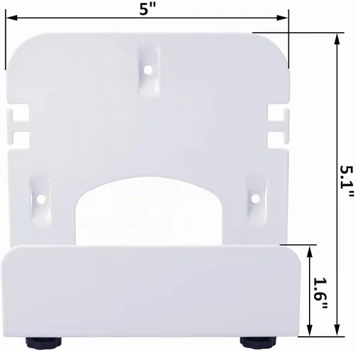 Vista 3 de Gmailmall - Soporte de pared ajustable para módem para la mayoría de reproductores multimedia estrechos, compatible con Roku, router, Fire TV, M4