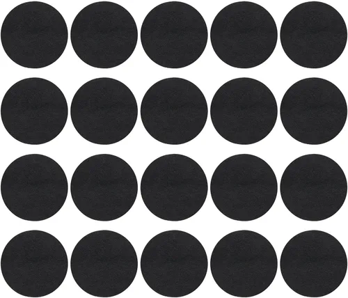 Vista 7 de PATIKIL Almohadilla de quemador de incienso de 1.8 pulgadas de diámetro, paquete de 20 soportes de incienso de aluminio negro para recoger cenizas