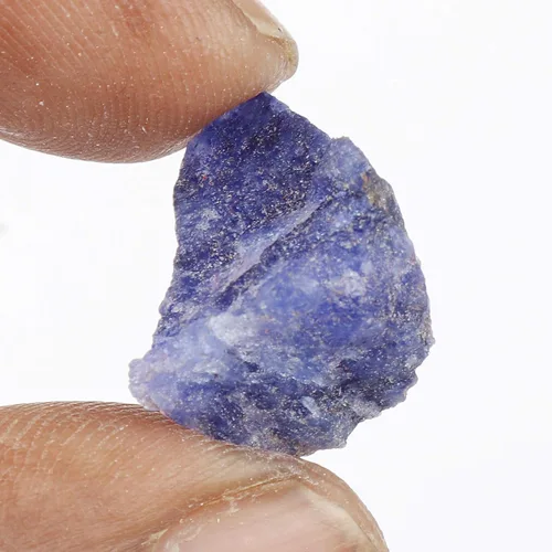 Vista 4 de GEMHUB Cristal curativo de zafiro azul crudo de 13.50 quilates, cristal de zafiro áspero, piedra preciosa natural suelta FD-350, Gema, azul