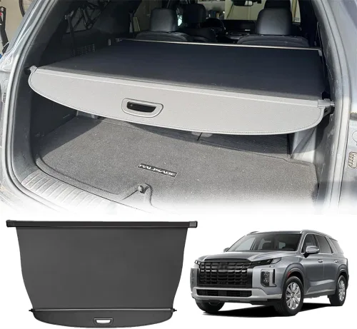 Vista 26 de cubierta retráctil para baúl trasero compatible con Toyota RAV4 2013-2018, protector de seguridad, pantalla de privacidad para equipaje