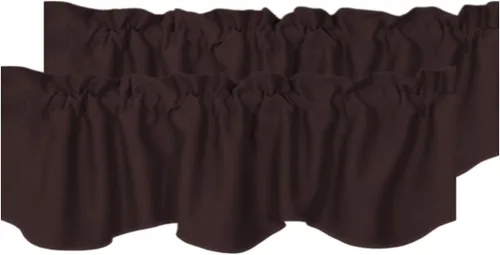 Vista 17 de H.VERSAILTEX - Cenefa de cortina opaca para ventanas de cocina, sala de estar/baño, para protección de la privacidad y decoración, con bolsillo