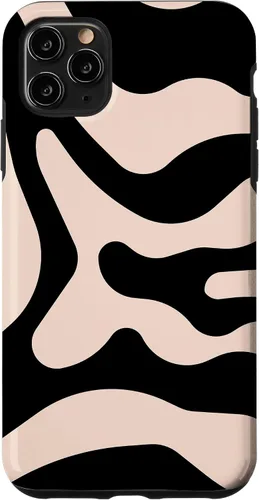 Vista 11 de Funda para iPhone 15 Retro Negro 60s 70s Estético Retro Liquid Swirl Groovy