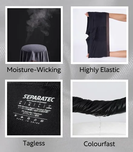 Vista 5 de Separatec - Calzoncillos tipo bóxer para hombre, 7 unidades, algodón, elásticos, separados