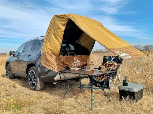 Vista 7 de Tienda de Campamento HASIKA para 2 Personas, Protección Solar, Protección de Privacidad, Fácil de Instalar en 120 Segundos, Impermeable 3000MM, UPF