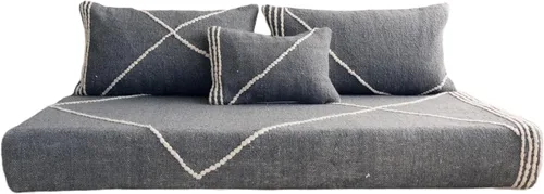 Vista 11 de arabicsofa Sofás de Suelo Coloridos de Estilo Marroquí – Cojines de Suelo Modulares Hechos a Mano (Beige 16, Sofá de Suelo de 4 pies)