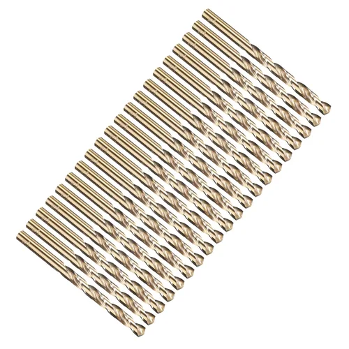 Vista 13 de PATIKIL Broca Jobber de 0.039 in, vástago recto M35 cobalto 5% acero de alta velocidad 135° acabado dorado para metal duro de acero inoxidable - 2