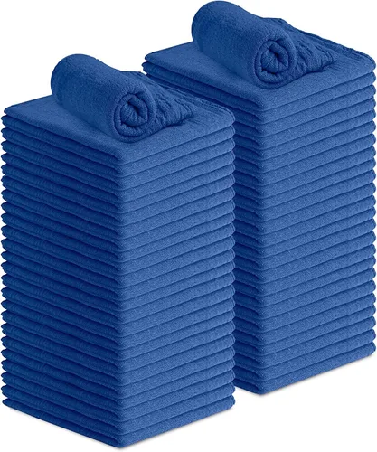 Vista 9 de Avalon Towels Cotton Shop Trapos – Paquete de 100 trapos de limpieza de 12 x 14 pulgadas – Toallas absorbentes y toallas de limpieza multiusos