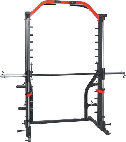 Vista 9 de Sunny Health & Fitness Olympic Smith - Estante para sentadillas con barra