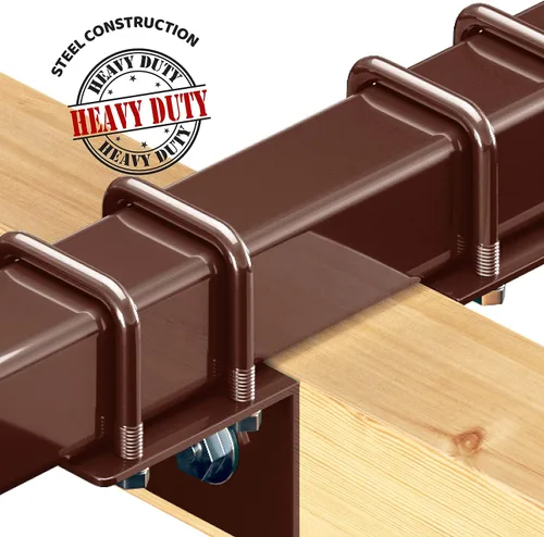 Vista 7 de Swurfer Soporte de conversión Swingset, sin árbol, sin problema, convierte tu columpio en un Swurfset, soporte para planeador de caballos resistente