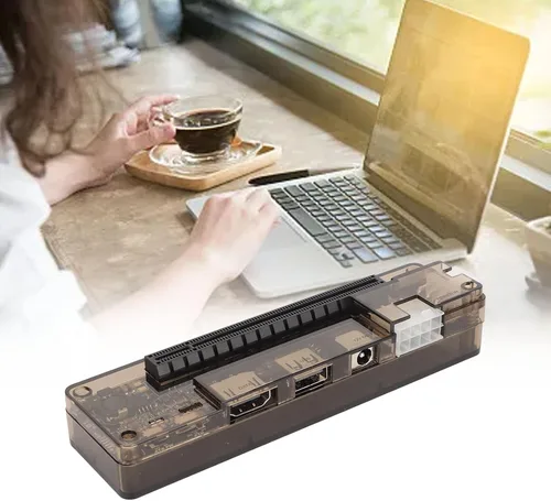 Vista 6 de GDC PCIe portátil externo independiente tarjeta de vídeo Dock soporte 6Pin externa discreta tarjeta gráfica base