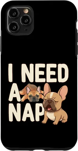 Vista 13 de I Need a Nap Funny French Bulldog Mom Life Tired Parent Case for iPhone 16