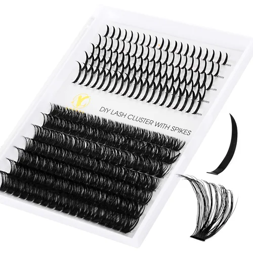 Vista 17 de ACTROL Pestañas de anime con forma de pluma, extensiones de racimo de pestañas naturales de manga individual