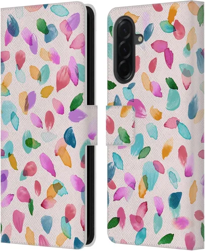 Vista 229 de Head Case Designs Officially Licensed Ninola Ditsy Flowers Yellow Nature Bold Leather Wallet Case Compatible with Samsung Galaxy A07 4G