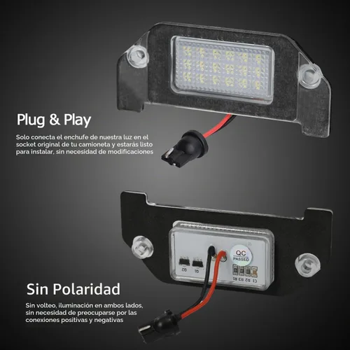 Vista 4 de Luces LED para matrícula compatibles con Dodge Challenger Charger Avenger Magnum Dart, 6000 K, color blanco